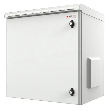 Armadio Rack 19'' a Parete 12U Grigio IP55 Porta Cieca prof. 600 mm