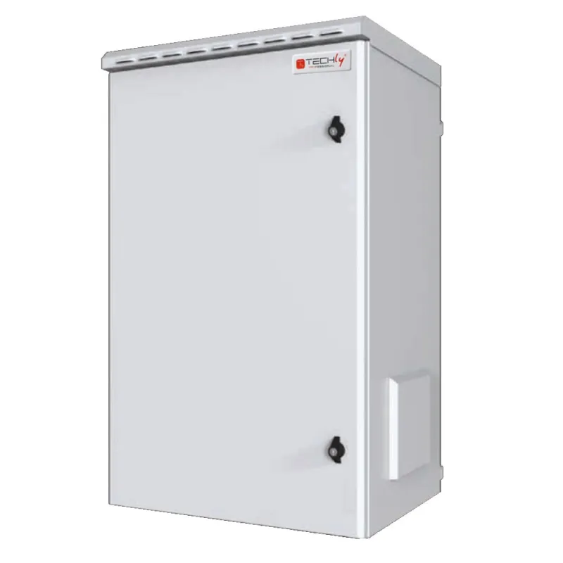 Armadio Rack 19'' a Parete 20U Grigio IP55 Porta Cieca prof. 450 mm