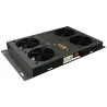 Kit di Ventilazione a Soffitto per Rack 19'' 4 Ventole Nero