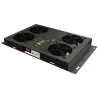 Kit di Ventilazione a Soffitto per Rack 19'' 4 Ventole Nero