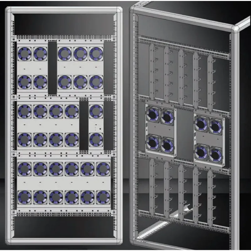 Coppia di Staffe Orizzontali per Armadi Rack 19'' Profondit&agrave; 1000 serie Evolution 