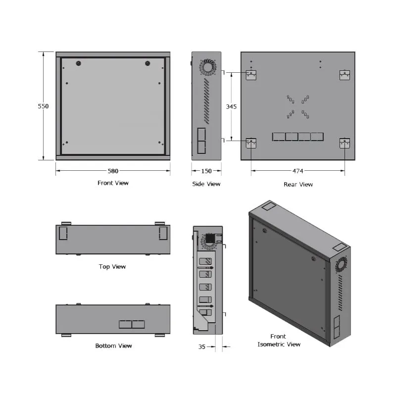 Box di Sicurezza per DVR e Sistemi di Videosorveglianza con Finestra per Schermo