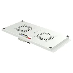 Kit di Ventilazione a Soffitto per Rack 19'' IP55 2 Ventole Grigio