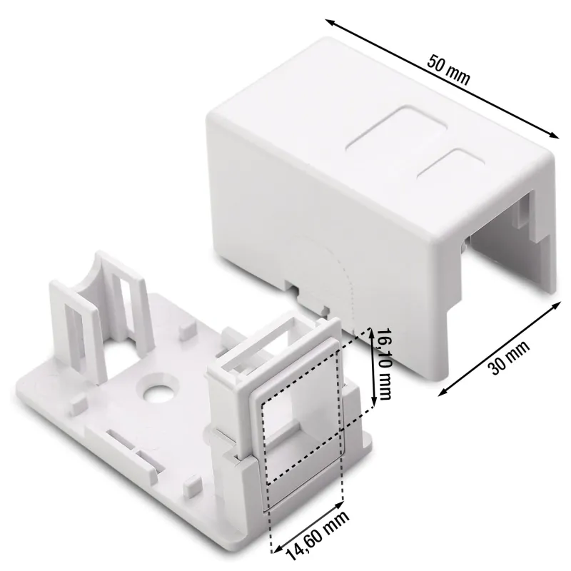 Presa a Muro per 1 Frutto Keystone Bianco