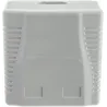 Presa a Muro con 2 Frutti RJ45 Cat.6 UTP Beige
