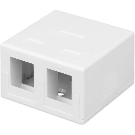 Presa a Muro per 2 Frutti Keystone Bianco