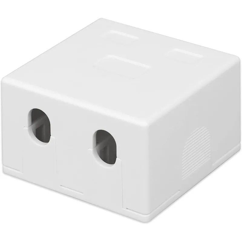 Presa a Muro per 2 Frutti Keystone Bianco