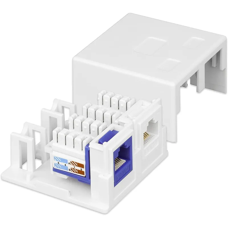 Presa a Muro per 2 Frutti Keystone Bianco