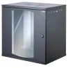 Armadio Rack 19'' a Muro 22U P 600mm Porta Vetro Nero