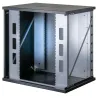 Armadio Rack 19'' a Muro 22U P 600mm Porta Vetro Nero