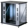 Armadio Rack 19'' a Muro 22U P 600mm Porta Vetro Nero