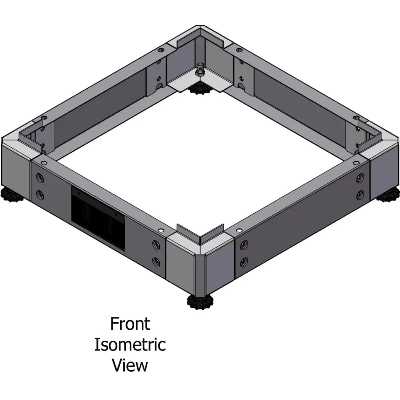 Zoccolo 600 x 800 mm per Armadi Rack Nero