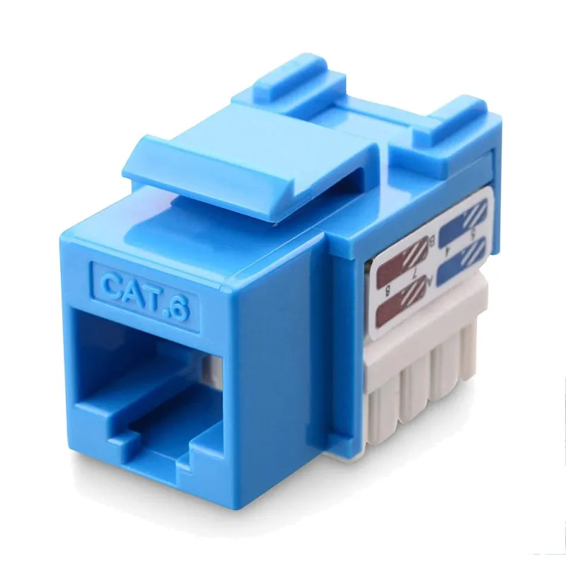 Frutto Keystone RJ45 Cat.6 UTP IDC 90&deg; Blu
