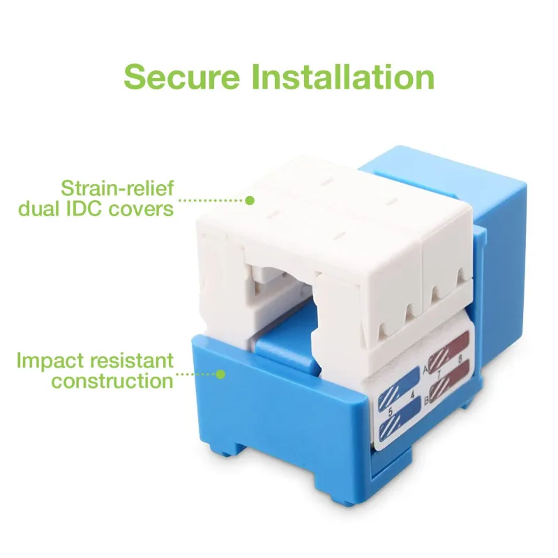 Frutto Keystone RJ45 Cat.6 UTP IDC 90&deg; Blu