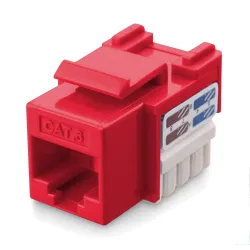 Frutto Keystone RJ45 Cat.6 UTP IDC 90&deg; Rosso