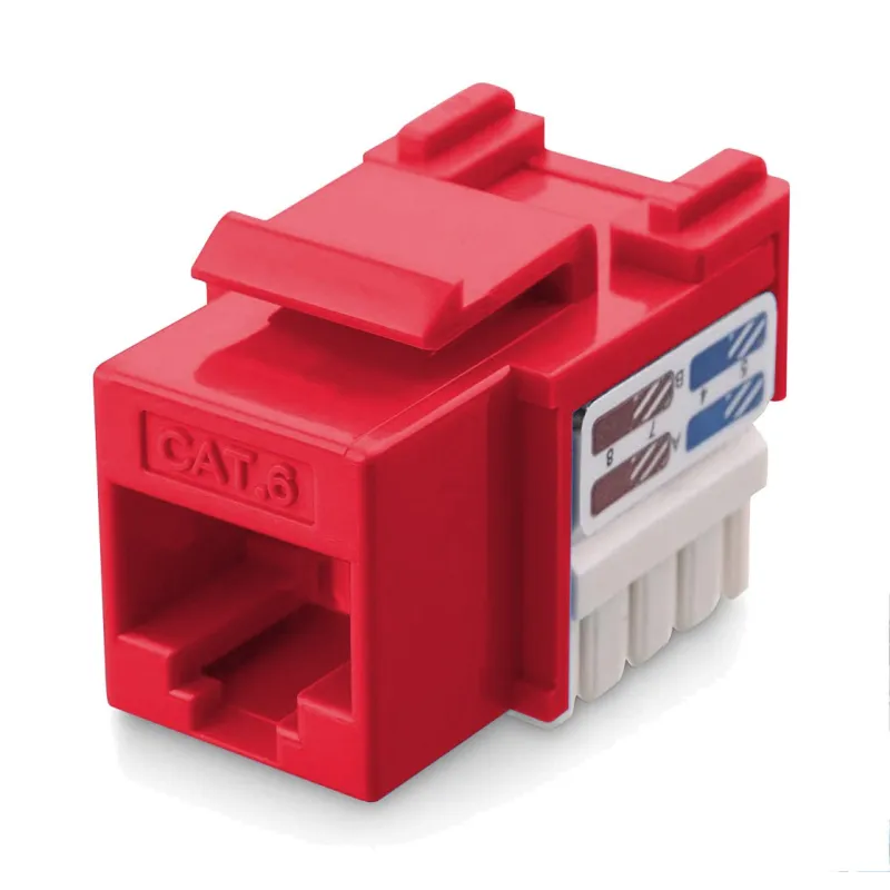 Frutto Keystone RJ45 Cat.6 UTP IDC 90&deg; Rosso