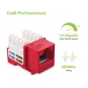 Frutto Keystone RJ45 Cat.6 UTP IDC 90&deg; Rosso