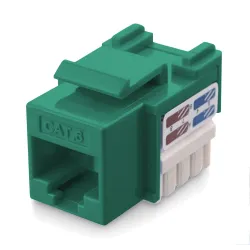 Frutto Keystone RJ45 Cat.6 UTP IDC 90&deg; Verde