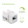 Frutto Keystone RJ45 Cat.6 UTP IDC 90&deg; Bianco