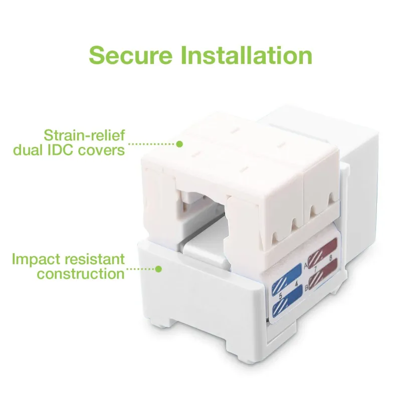 Frutto Keystone RJ45 Cat.6 UTP IDC 90&deg; Bianco