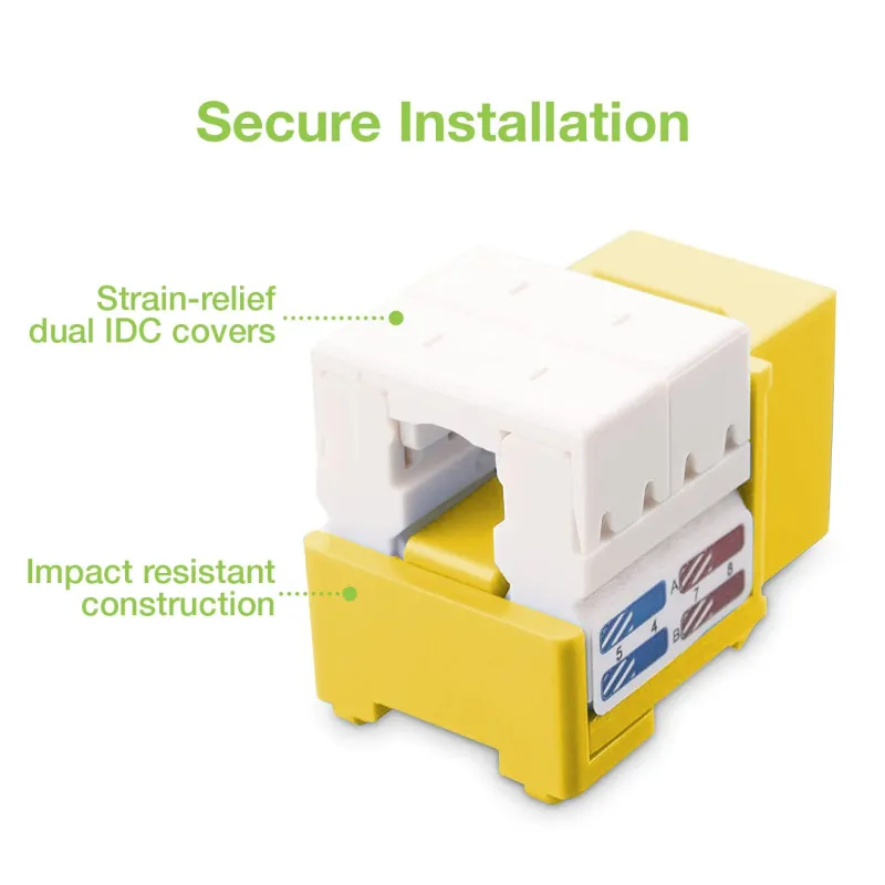 Frutto Keystone RJ45 Cat.6 UTP IDC 90&deg; Giallo