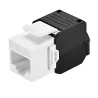 Frutto Keystone RJ45 Cat.6A UTP Tool-Free Bianco Nero