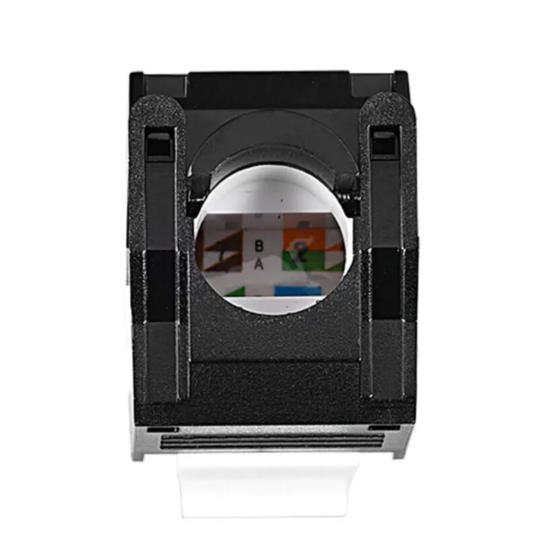 Frutto Keystone RJ45 Cat.6A UTP Tool-Free Bianco Nero