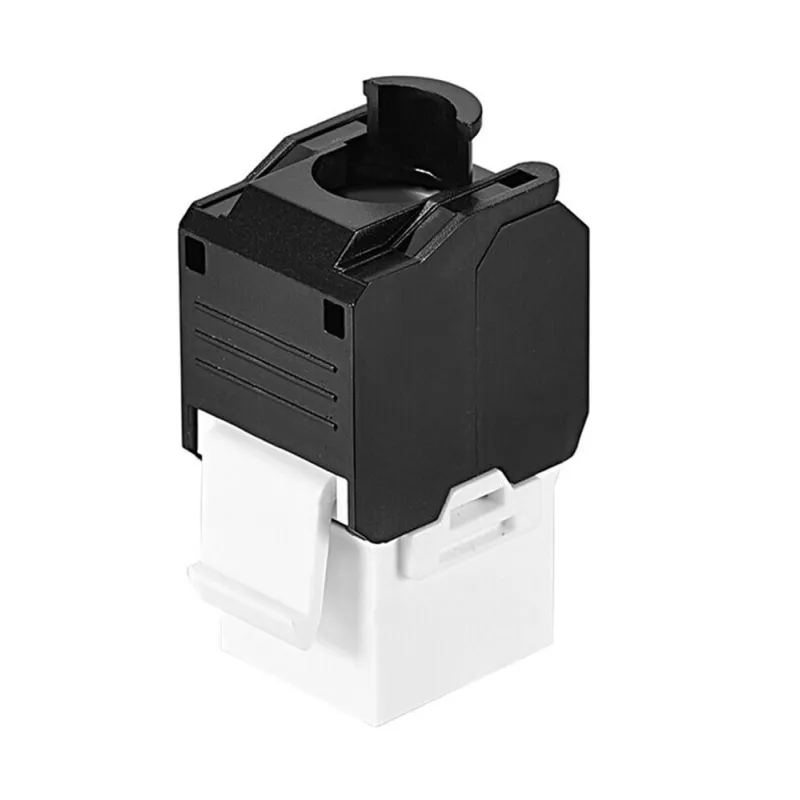 Frutto Keystone RJ45 Cat.6A UTP Tool-Free Bianco Nero