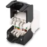 Frutto Keystone RJ45 Cat.6A UTP Tool-Free Bianco Nero