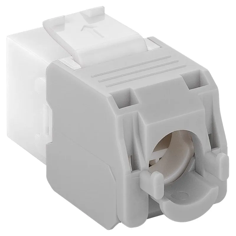 Frutto Keystone RJ45 Cat.6A UTP Tool-Free Bianco Grigio
