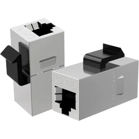 Adattatore Modulare Keystone RJ45 Accoppiatore di Rete Cat.6 F/F Schermato FTP