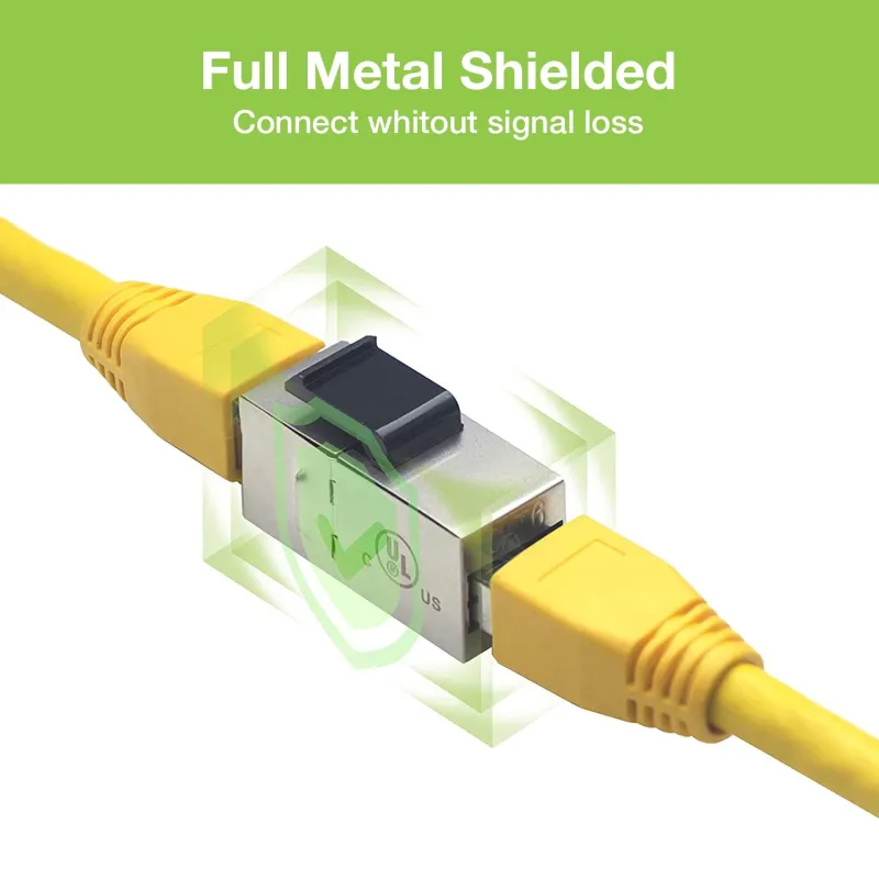 Adattatore Modulare Keystone RJ45 Accoppiatore di Rete Cat.6 F/F Schermato FTP