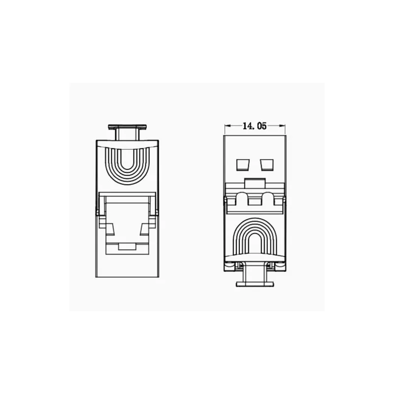 Frutto Keystone RJ45 Cat.6A Slim STP Tool Free
