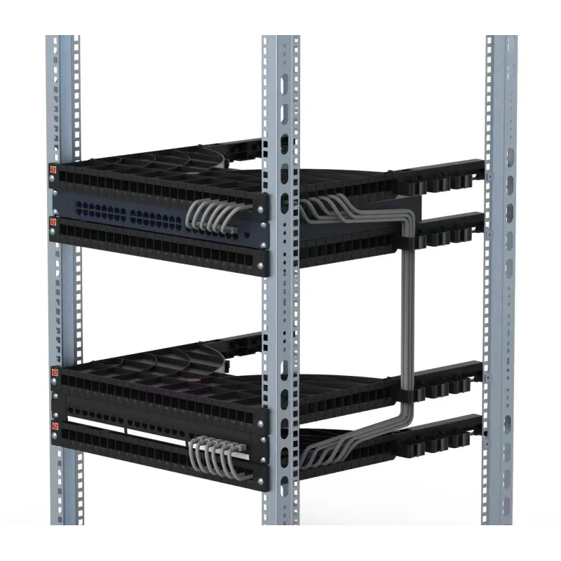 Mensola Gestione Cavi su Rack 19'' 24 Porte P.800 mm
