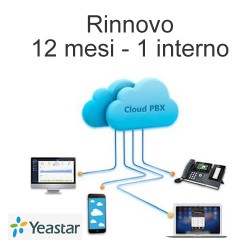 Yeastar cloud Rinnovo 12 mesi 1 interno