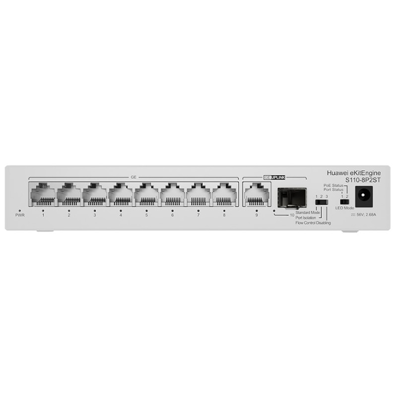 Switch 8 porte PoE Huawei ekitEngine S110-8P2ST