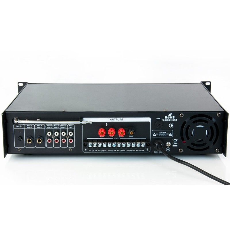Amplificatore 180W 4 16 Ohm 100V 6 canali MV6300