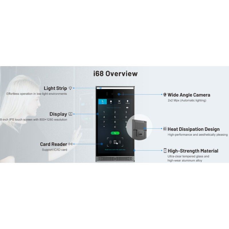 Videocitofono IP con display touch Fanvil i68