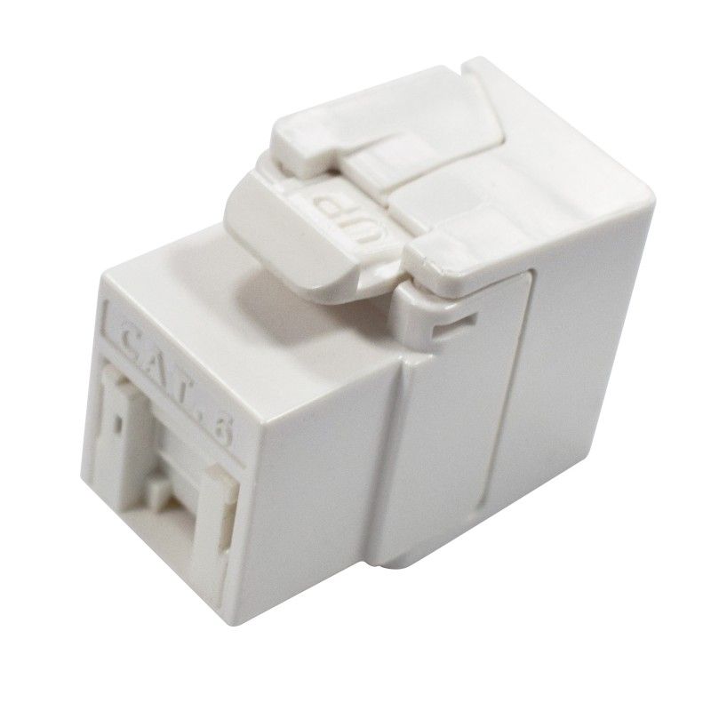Frutto Keystone RJ45 Cat.6 UTP 180&deg; Toolless con Otturatore