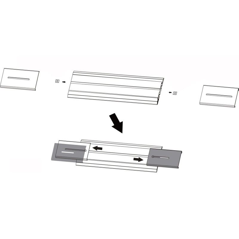 Kit Staffe e Braccio di Giunzione per Supporto Video Wall da Pavimento