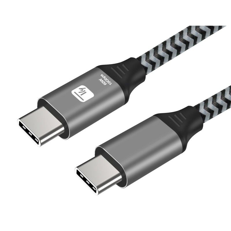 Cavo USB-C&trade; Maschio 3.2 / USB-C&trade; Maschio 3A 60W 0,5m Alluminio