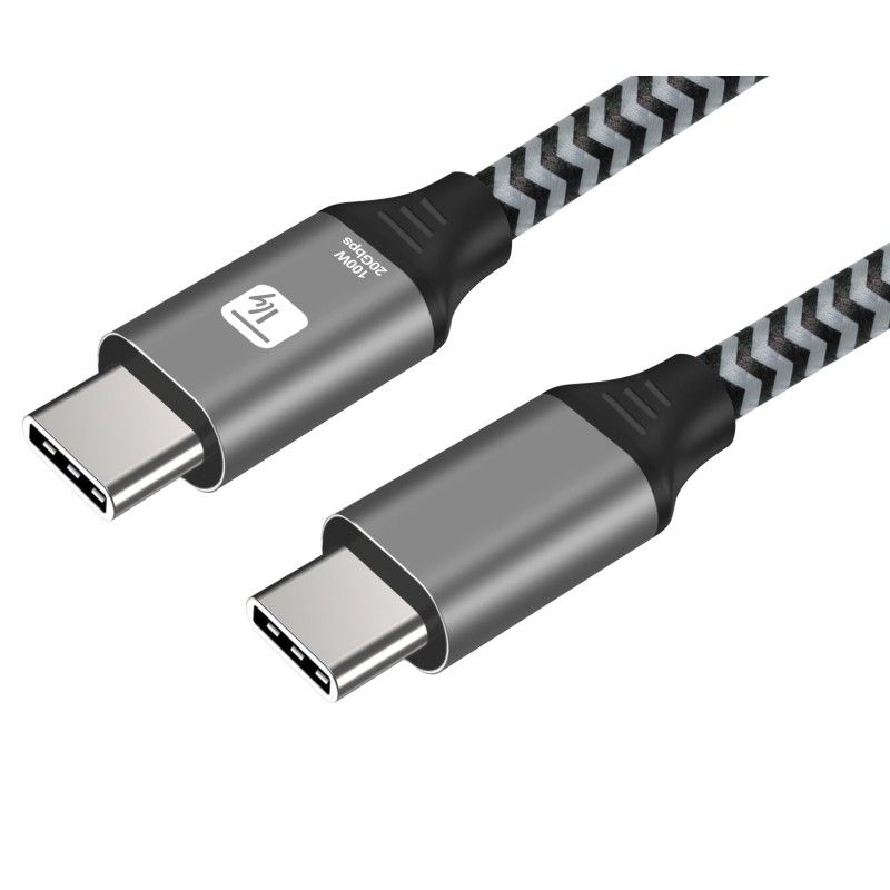 Cavo USB-C&trade; Maschio 3.2 / USB-C&trade; Maschio 5A 100W 1m Alluminio