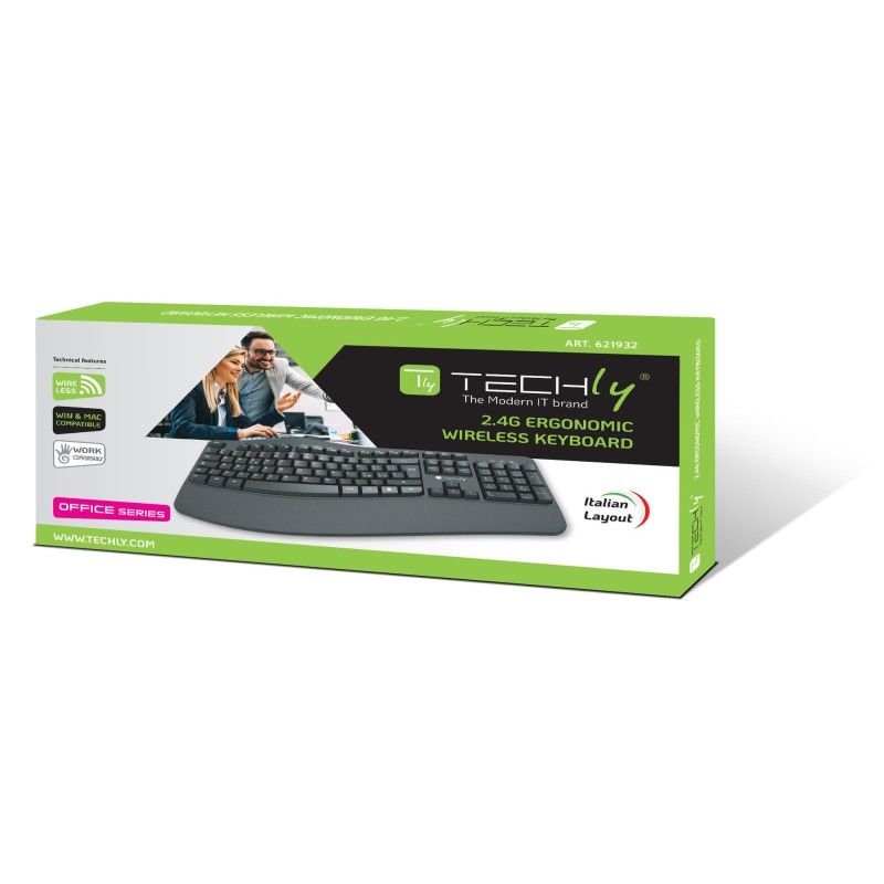 Tastiera Ergonomica Wireless Slim Design Curvo