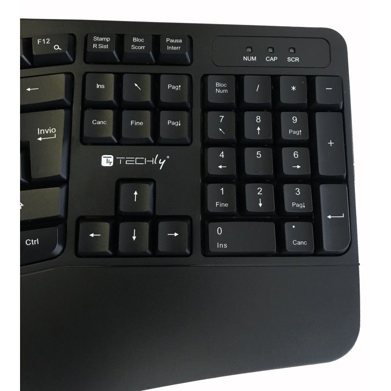 Tastiera Ergonomica Wireless Slim Design Curvo