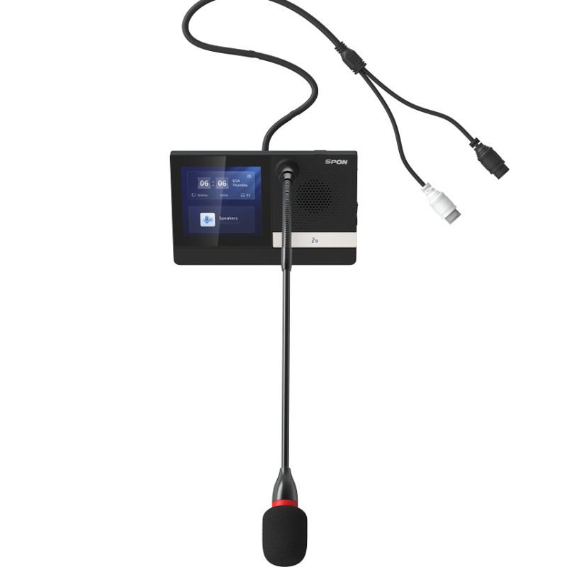 Microfono postazione delegato con display e speaker 6013DV-L Spon