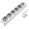 Multipresa 5 Posti Italiana Bipasso / Schuko con spina 16A angolata