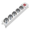 Multipresa 5 Posti Italiana Bipasso / Schuko con spina 16A angolata
