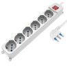 Multipresa 6 Posti Italiana Bipasso / Schuko con spina 16A angolata