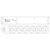 Multipresa 6 Posti Italiana Bipasso / Schuko con spina 16A angolata