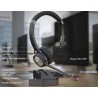 Cuffia bluetooth stereo con base e dongle bluetooth USB-A